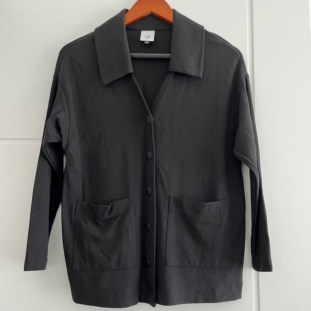 Cabi Black Button-Up Cardigan